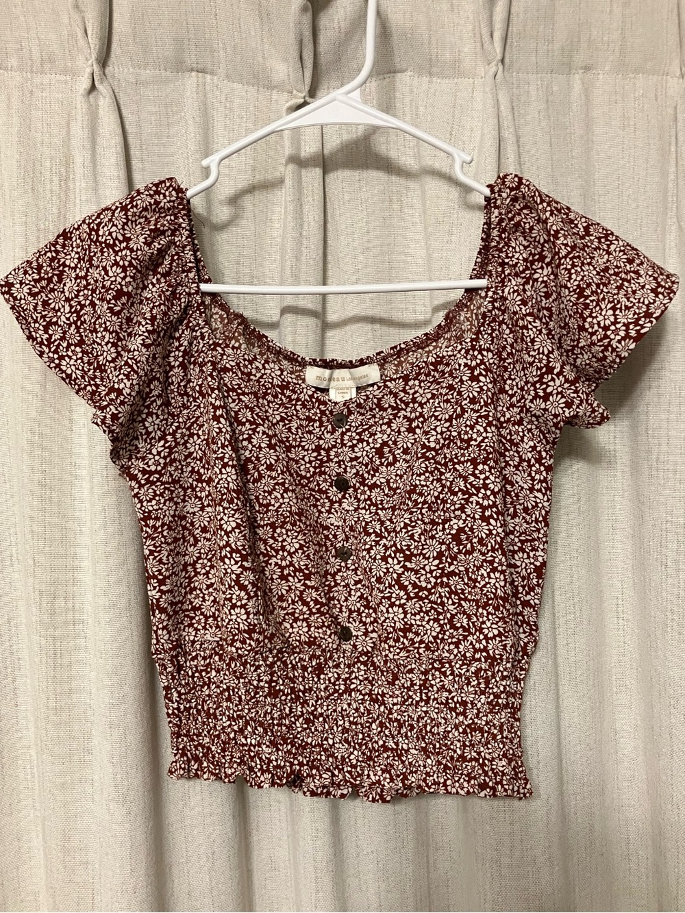 Monteau Floral Button Blouse